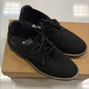 Steve Madden Kids Black Perforated Dress Shoes